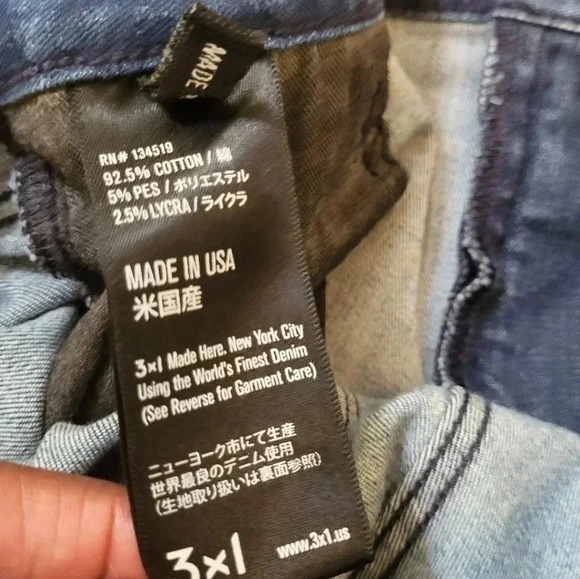 3x1 W3 Made Here High Rise Slim Skinny Jeans(26) - Picture 10 of 10